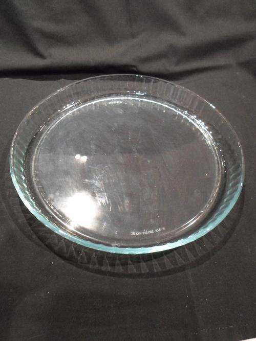 Large  Glass Tart  Plate - Bargain - Bid Now !!